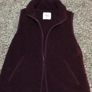 Maroon/Purple Sherpa Vest